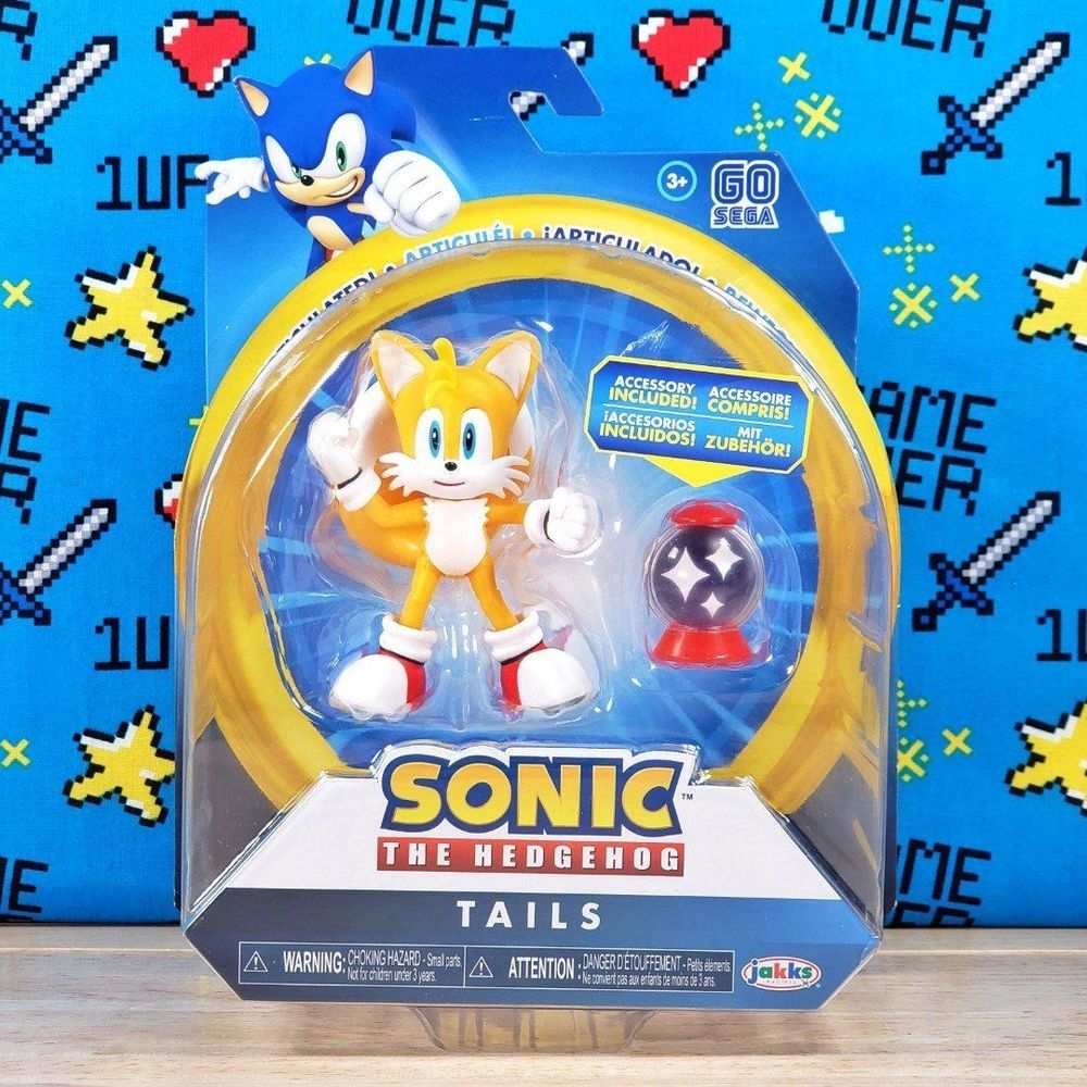 Jakks Pacific Sonic the Hedgehog Tails 4" & Invincible Item Box 2020 Collectible